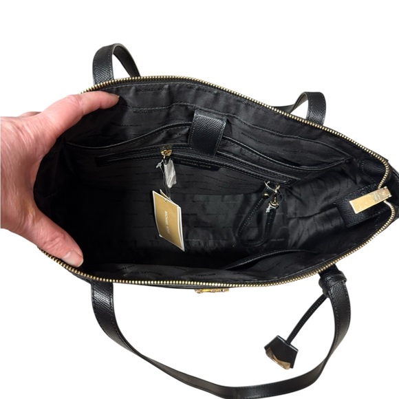 Michael Kors Maddie Medium Crossgrain Leather Tote — NWT - Picture 7 of 8